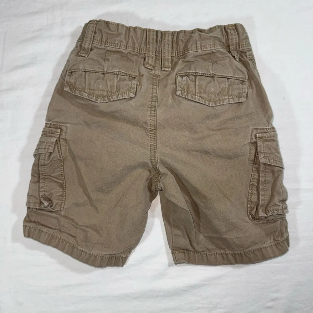 Gap Kids Boys Khaki Tan Cargo Shorts Size 5 Regular Cotton‎ Utility Pockets